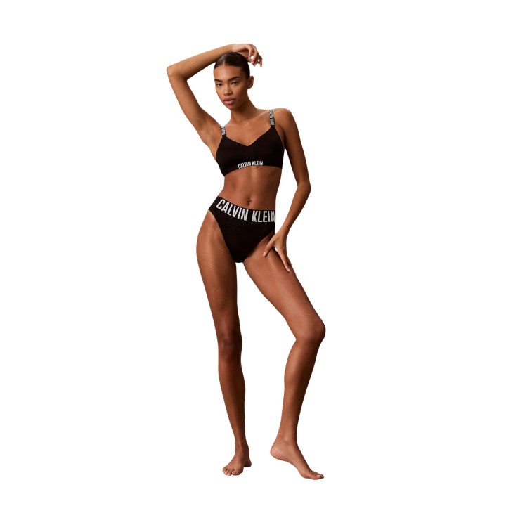 Sujetador bralette negro de mujer Calvin Klein Underwear vista frontal completa