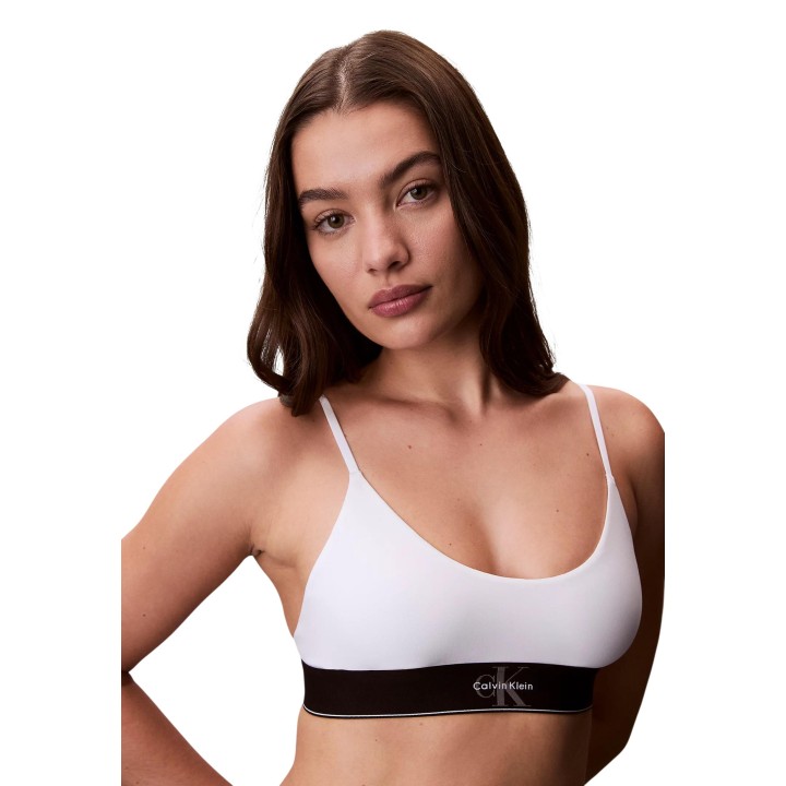 Calvin Klein Underwear sujetador de mujer blanco LV00QF8814 vista frontal