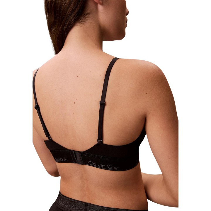 Calvin Klein Underwear sujetador de mujer negro Lightly Lined Triangle vista posterior de detalle