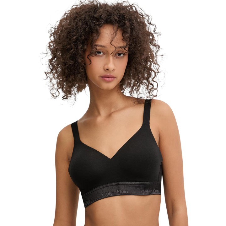 Sujetador bralette negro de mujer Calvin Klein Underwear LV00QF8870 vista frontal