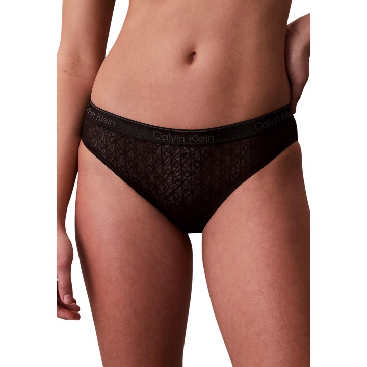 Calvin Klein Underwear bikini negro para mujer LV00QF8874 en detalle frontal