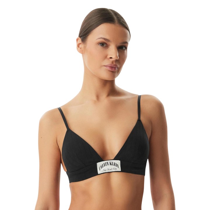 Sujetador triangular Calvin Klein Underwear negro para mujer vista frontal