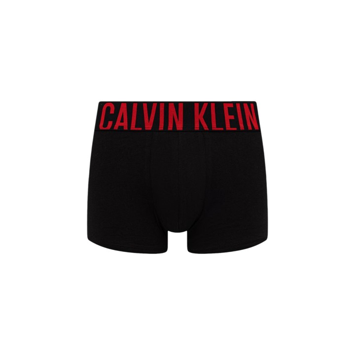 Calvin Klein Underwear bóxer de hombre negro con cintura roja vista frontal