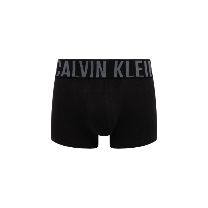 Calvin Klein Underwear bóxer de hombre negro con cintura gris vista frontal