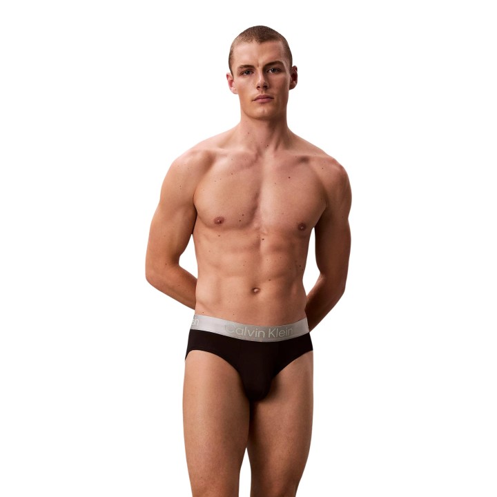 Slip de hombre Calvin Klein Underwear negro y blanco vista frontal