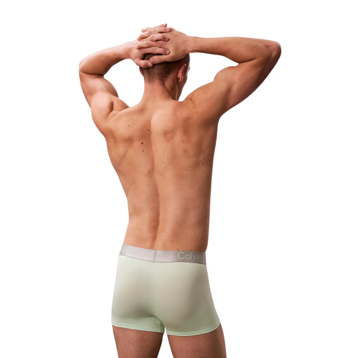 Bóxer trunk Calvin Klein Underwear de hombre gris claro vista posterior