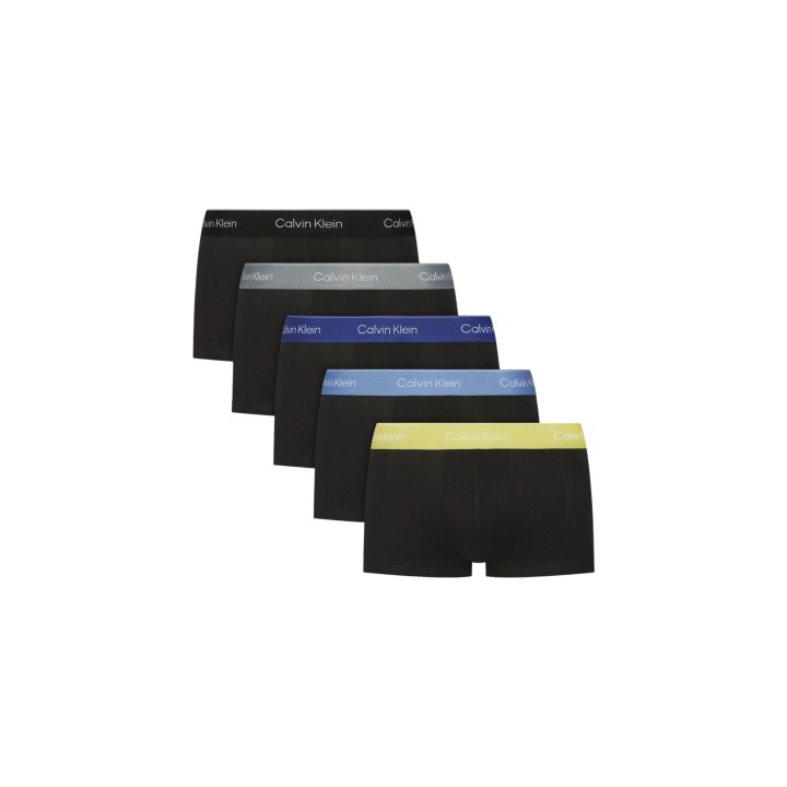 Pack de 5 bóxers Calvin Klein para hombre en negro y azul vista frontal