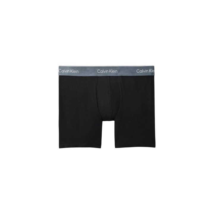 Bóxer Calvin Klein Underwear para hombre en negro con cinturilla gris vista frontal