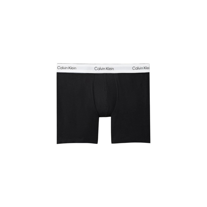 Bóxer Calvin Klein Underwear para hombre en negro con cinturilla blanca vista frontal