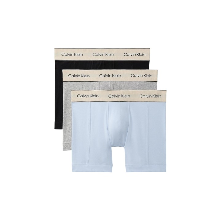 Calvin Klein Underwear bóxer de hombre 3 pack LV00NB4447 negro y gris vista frontal