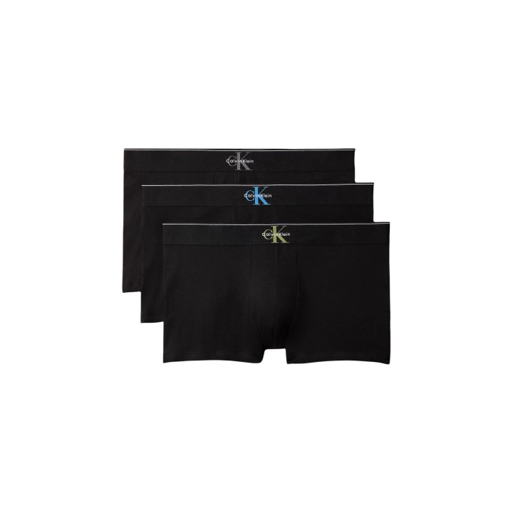 Pack de 3 bóxers Calvin Klein Underwear para hombre en negro vista frontal