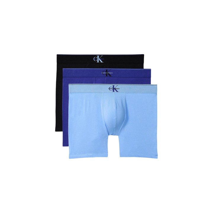 Calvin Klein Underwear bóxer de hombre 3 unidades negro y azul vista frontal
