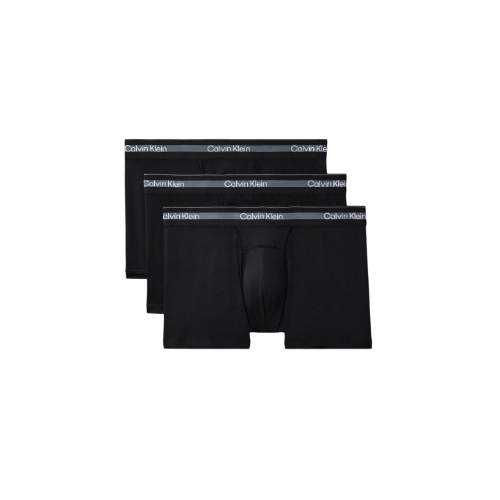 Pack de 3 bóxers de hombre Calvin Klein Underwear negros vista frontal