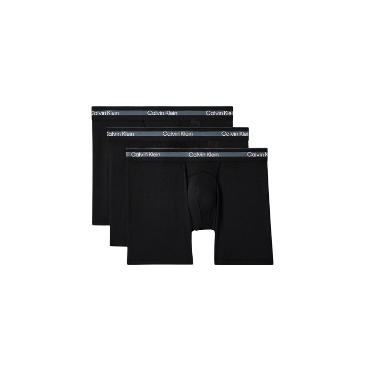 Pack de 3 bóxers negros Calvin Klein para hombre vista frontal
