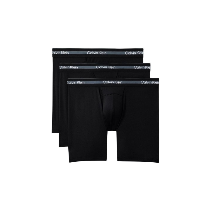 Calvin Klein Underwear bóxer largo de hombre negro pack de 3 vista frontal del producto