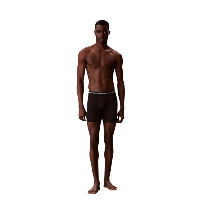 Calvin Klein Underwear bóxer largo de hombre negro vista frontal