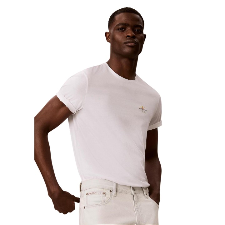 Camiseta interior de hombre Calvin Klein Underwear blanca vista de tres cuartos
