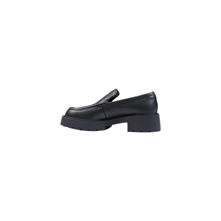 Calvin Klein mocasín de plataforma para mujer negro vista lateral
