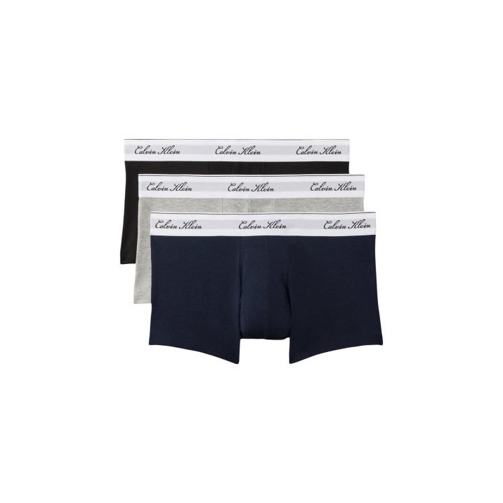 Calvin Klein Underwear bóxer de hombre negro y gris pack de 3 vista frontal