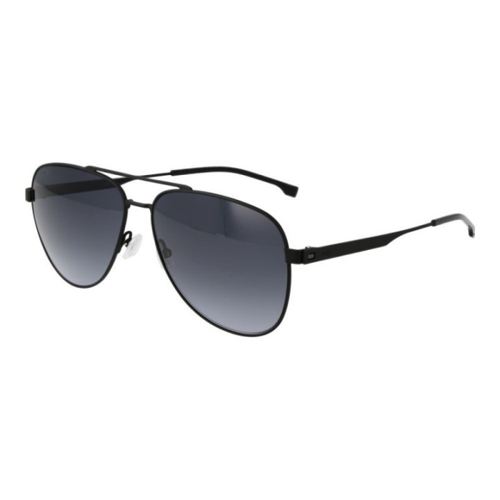 Gafas de sol aviador negras para hombre Hugo Boss vista lateral