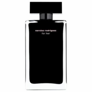 perfume Narciso Rodriguez for her eau de toilette para mujer botella negra vista frontal