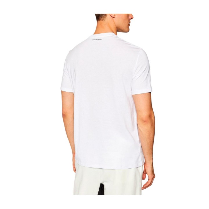 Armani Exchange camiseta blanca de hombre vista posterior