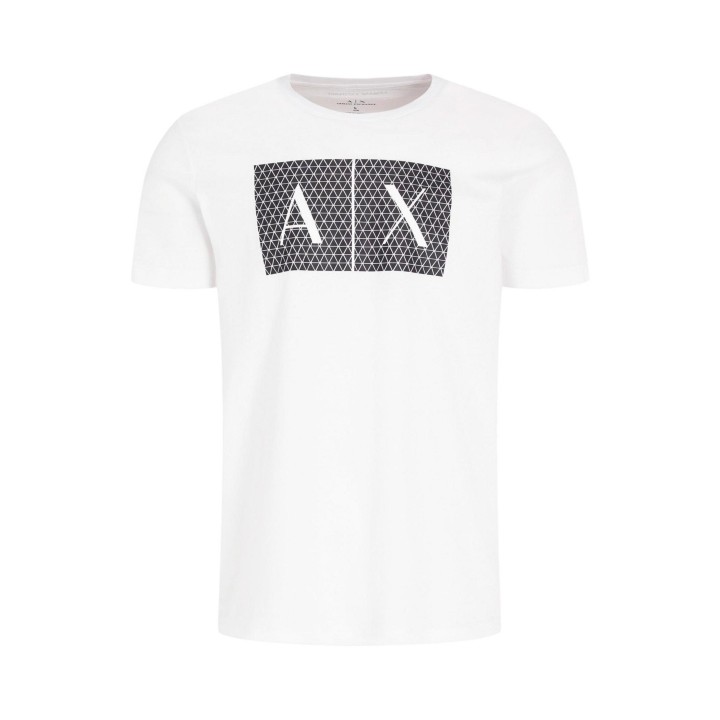 Armani Exchange camiseta blanca de hombre vista frontal de la prenda