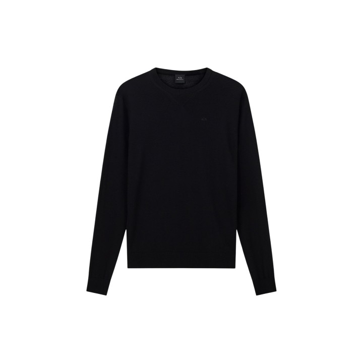 Armani Exchange jersey negro de hombre 8NZM3A ZM8AZ vista frontal de la prenda