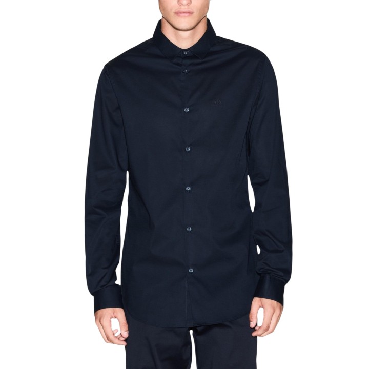 Camisa azul de hombre Armani Exchange 8NZCBD ZN10Z vista frontal