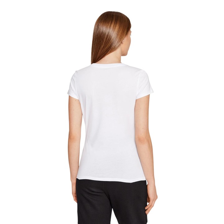 Camiseta Armani Exchange de mujer blanca 8NYTDL YJ73Z en vista posterior