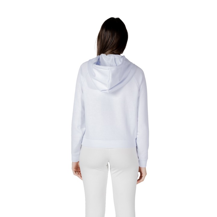 Sudadera blanca Armani Exchange para mujer con capucha vista posterior