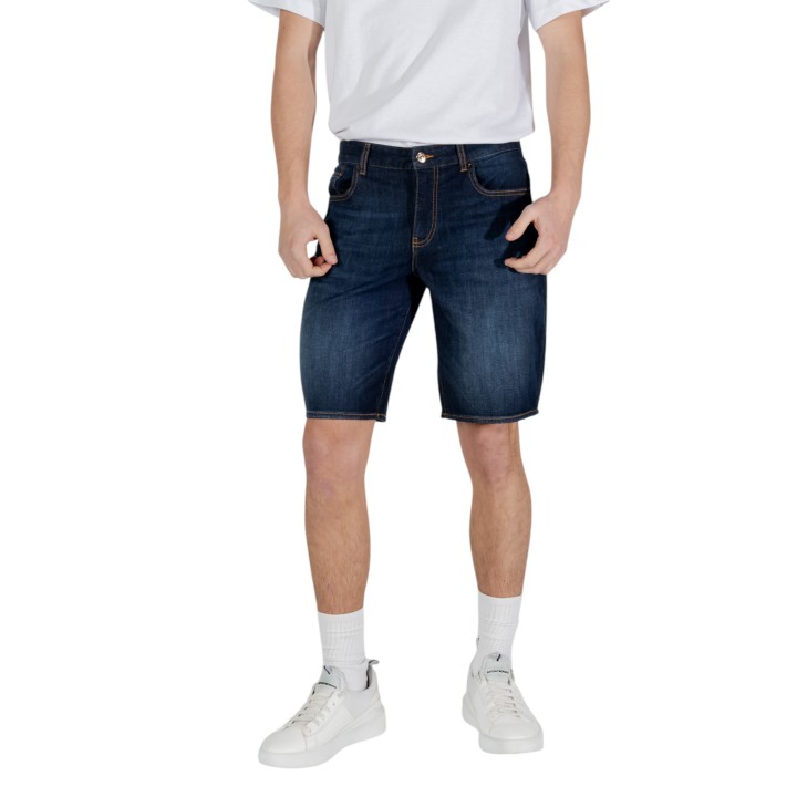 Armani Exchange bermuda vaquera de hombre azul oscuro vista frontal