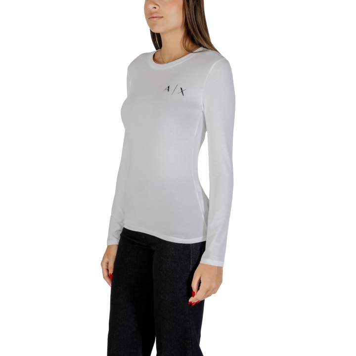 Armani Exchange camiseta blanca de mujer XW001353 AF17173 vista de tres cuartos