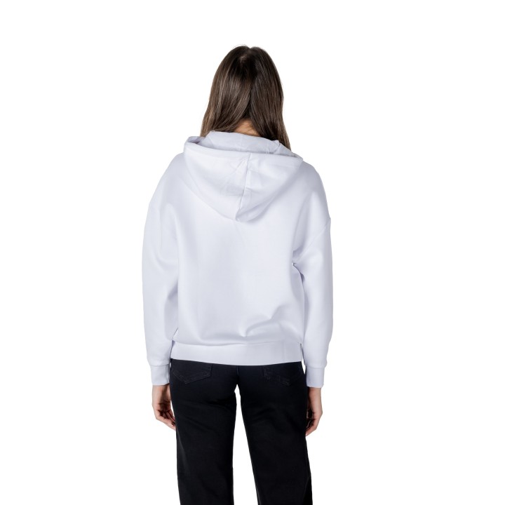 Sudadera blanca de mujer Armani Exchange con capucha vista posterior