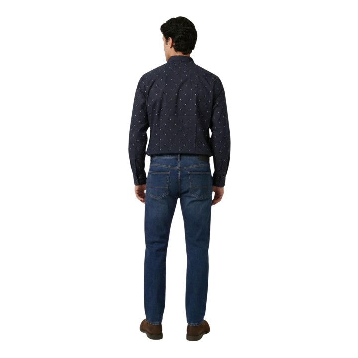 Armani Exchange camisa de hombre azul XM000625 AF13184 vista posterior de tres cuartos