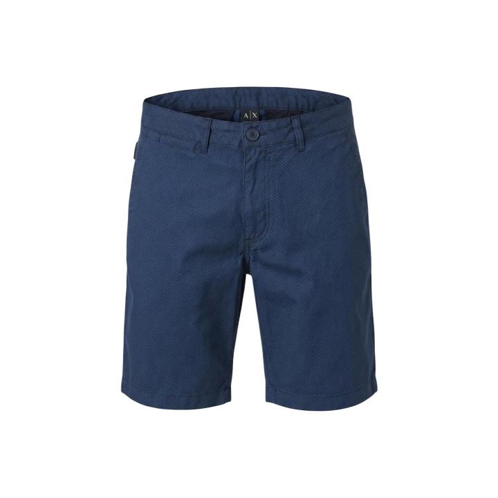 Armani Exchange pantalón corto de hombre azul oscuro detalle frontal