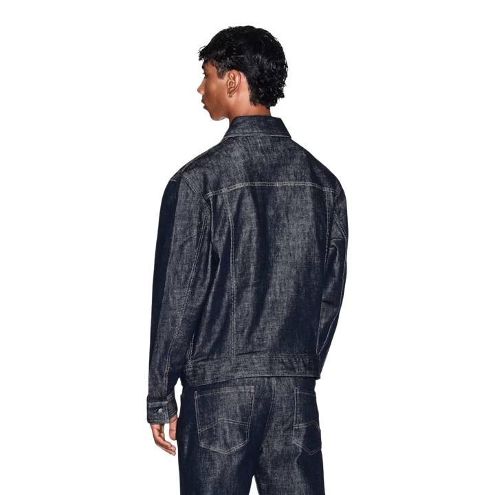 Chaqueta de hombre Armani Exchange en denim oscuro vista posterior