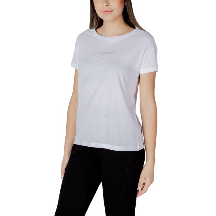 Camiseta blanca de mujer Armani Exchange XW000534 AF10359 vista frontal