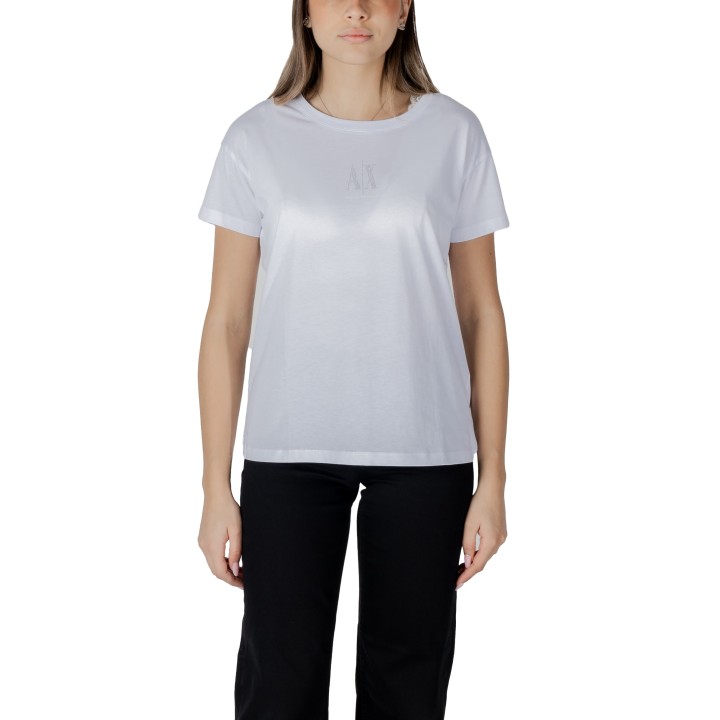 Armani Exchange camiseta blanca de mujer vista frontal