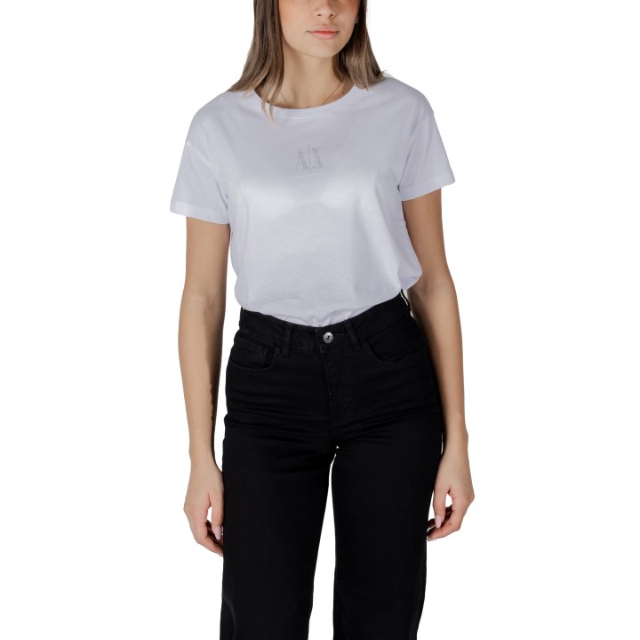Armani Exchange camiseta blanca de mujer vista frontal
