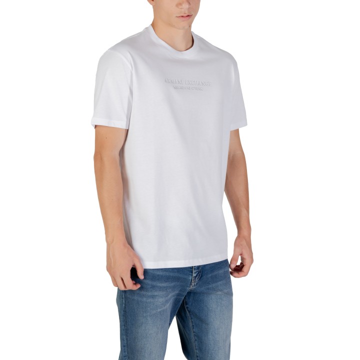 Camiseta blanca de hombre Armani Exchange XM001280 AF10361 vista de tres cuartos