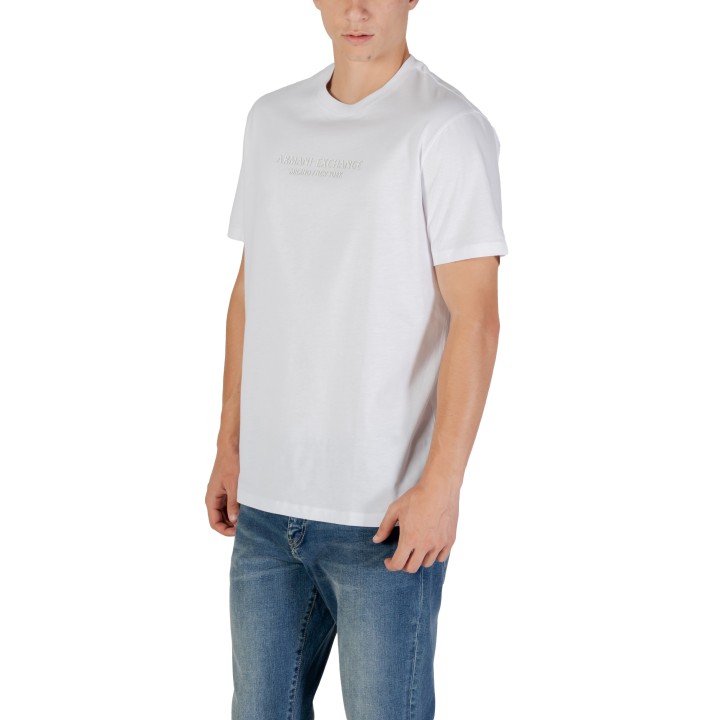 Camiseta blanca de hombre Armani Exchange XM001280 AF10361 vista de tres cuartos