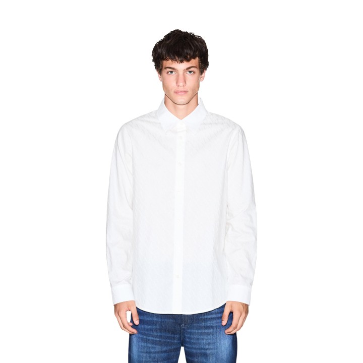 Armani Exchange camisa blanca de hombre XM001587 AF16631 vista frontal