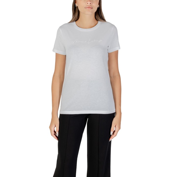 Armani Exchange camiseta blanca de mujer vista frontal