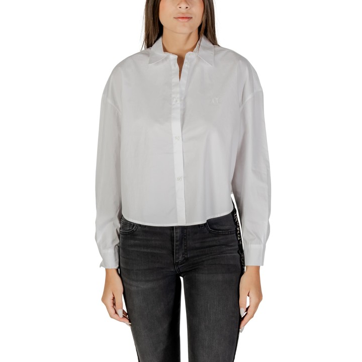 Armani Exchange camisa blanca de mujer vista frontal