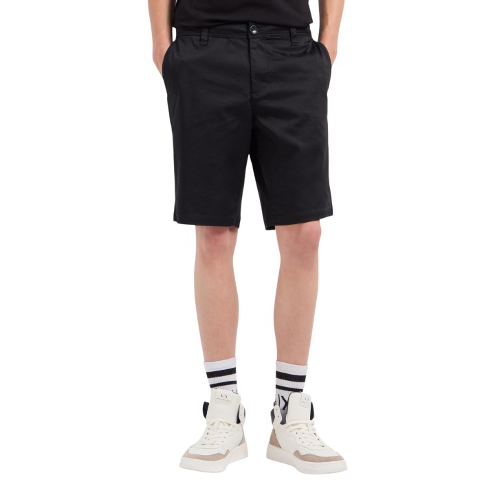 Armani Exchange pantalón corto negro de hombre 8NZS42 ZN1RZ vista frontal