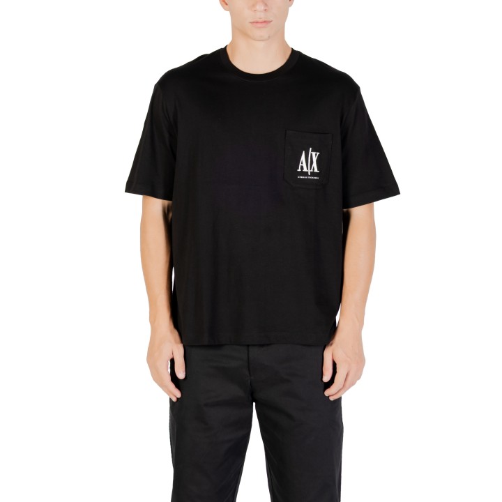 Camiseta negra de hombre Armani Exchange XM000366 AF12308 vista frontal