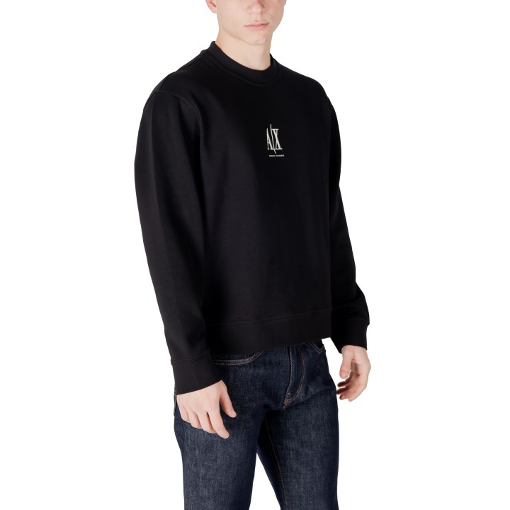 Sudadera negra de hombre Armani Exchange XM000368 AF10818 vista tres cuartos