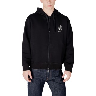Sudadera negra con capucha Armani Exchange para hombre XM000371 AF10818 vista frontal