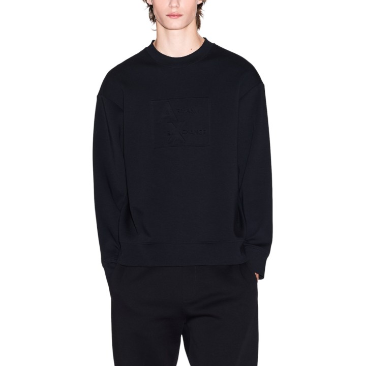 Sudadera de hombre Armani Exchange negra XM001371 AF13047 vista frontal